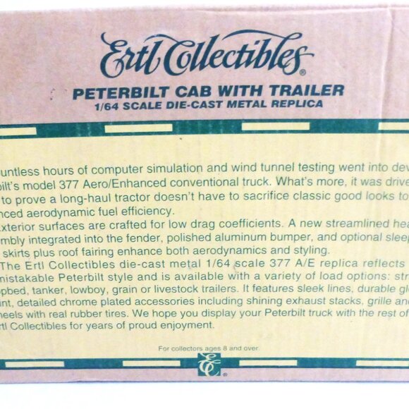 CNSstcs - ERTL Diecast PETERBILT CAB With TRAILER 1/64 Scale Advertising Ooida - Picture 16 of 16